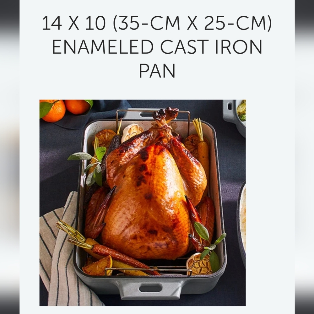 Pampered Chef Enameled Cast Iron Pan - Gray